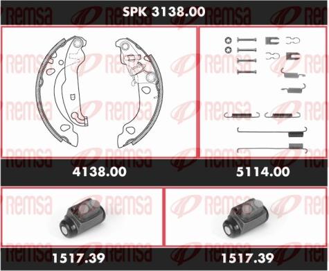 Remsa SPK 3138.00 - Kit ganasce freno autozon.pro