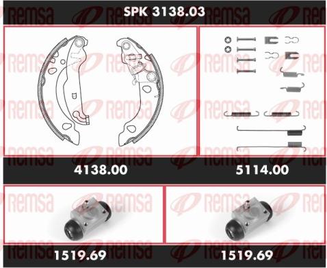 Remsa SPK 3138.03 - Kit ganasce freno autozon.pro