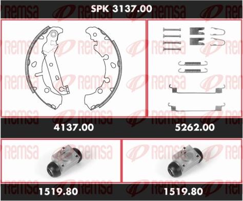 Remsa SPK 3137.00 - Kit ganasce freno autozon.pro