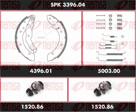 Remsa SPK 3396.04 - Kit ganasce freno autozon.pro