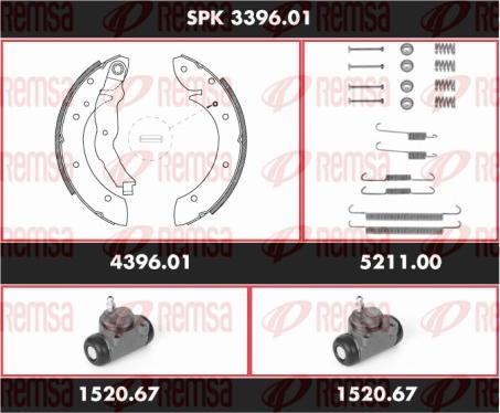 Remsa SPK 3396.01 - Kit ganasce freno autozon.pro