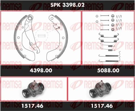 Remsa SPK 3398.02 - Kit ganasce freno autozon.pro