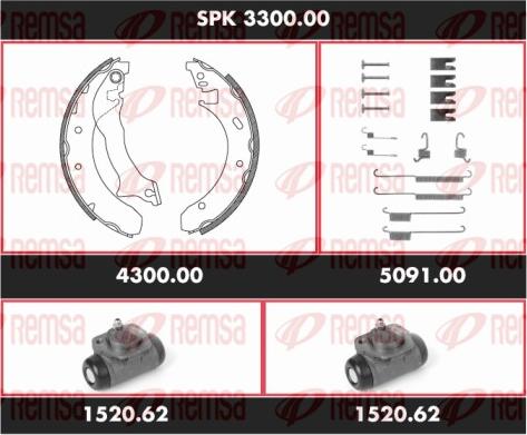 Remsa SPK 3300.00 - Kit ganasce freno autozon.pro