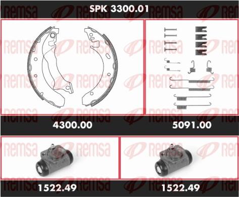 Remsa SPK 3300.01 - Kit ganasce freno autozon.pro