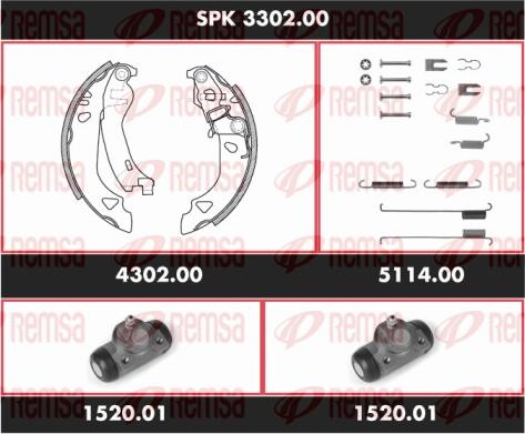 Remsa SPK 3302.00 - Kit ganasce freno autozon.pro