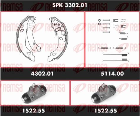 Remsa SPK 3302.01 - Kit ganasce freno autozon.pro