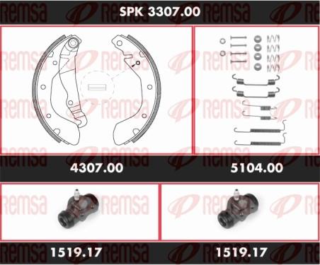 Remsa SPK 3307.00 - Kit ganasce freno autozon.pro