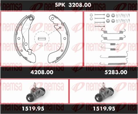 Remsa SPK 3208.00 - Kit ganasce freno autozon.pro