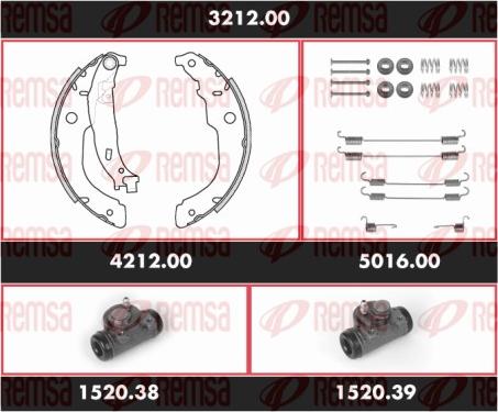 Remsa SPK 3212.00 - Kit ganasce freno autozon.pro