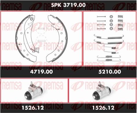 Remsa SPK 3719.00 - Kit ganasce freno autozon.pro