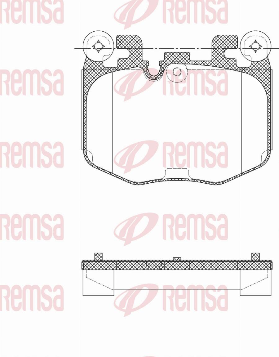 Remsa X2040.00 - Kit pastiglie freno, Freno a disco autozon.pro