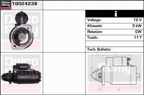 Remy 19024238 - Motorino d'avviamento autozon.pro