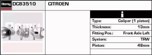 Remy DC83510 - Pinza freno autozon.pro