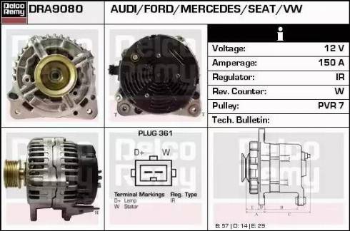 Remy DRA9080 - Alternatore autozon.pro