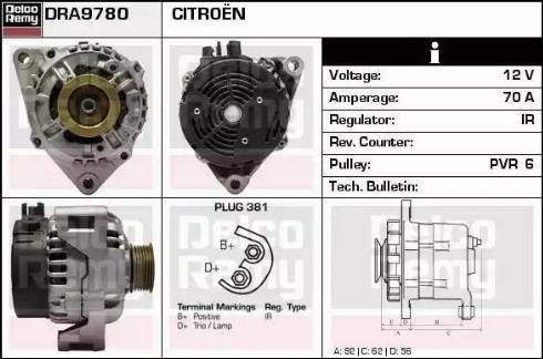 Remy DRA9780 - Alternatore autozon.pro