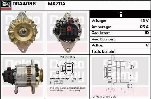 Remy DRA4086 - Alternatore autozon.pro