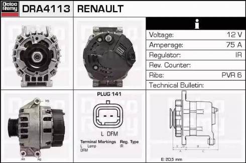 Remy DRA4113 - Alternatore autozon.pro