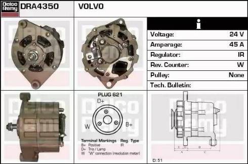 Remy DRA4350 - Alternatore autozon.pro