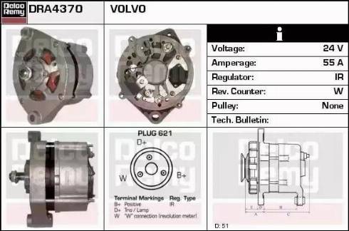 Remy DRA4370 - Alternatore autozon.pro