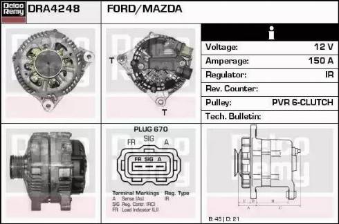 Remy DRA4248 - Alternatore autozon.pro