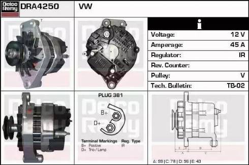 Remy DRA4250 - Alternatore autozon.pro