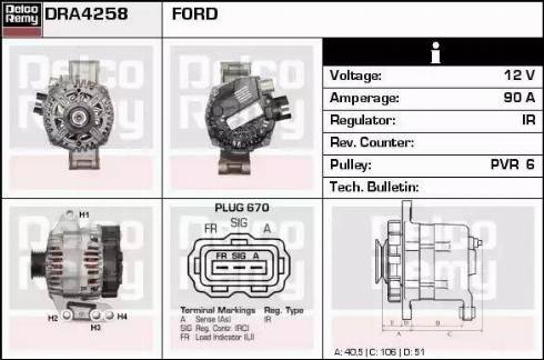 Remy DRA4258 - Alternatore autozon.pro