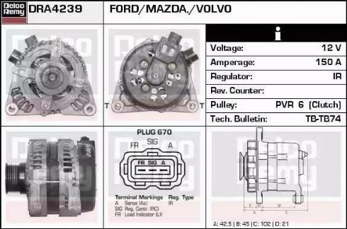 Remy DRA4239 - Alternatore autozon.pro