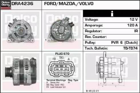 Remy DRA4236 - Alternatore autozon.pro