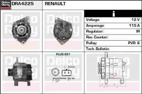 Remy DRA4225 - Alternatore autozon.pro