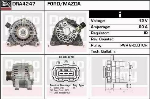 Remy DRA4247 - Alternatore autozon.pro