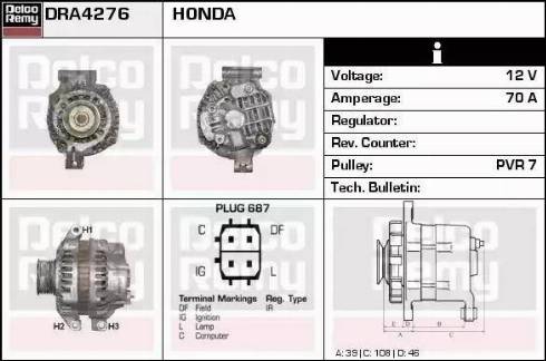 Remy DRA4276 - Alternatore autozon.pro