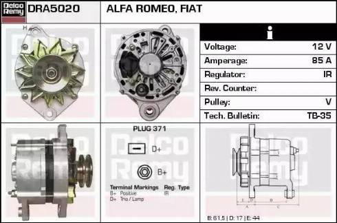 Remy DRA5020 - Alternatore autozon.pro