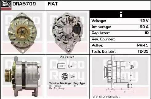 Remy DRA5700 - Alternatore autozon.pro