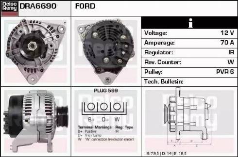 Remy DRA6690 - Alternatore autozon.pro