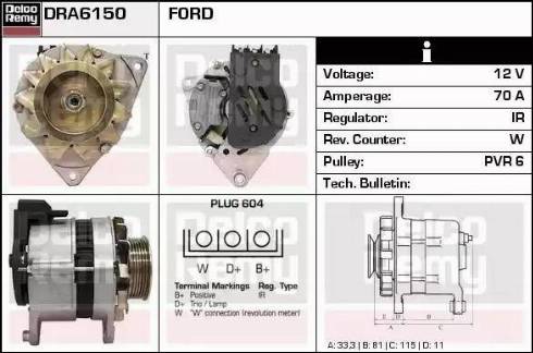 Remy DRA6150 - Alternatore autozon.pro