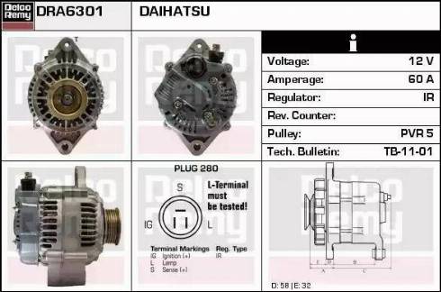 Remy DRA6301 - Alternatore autozon.pro