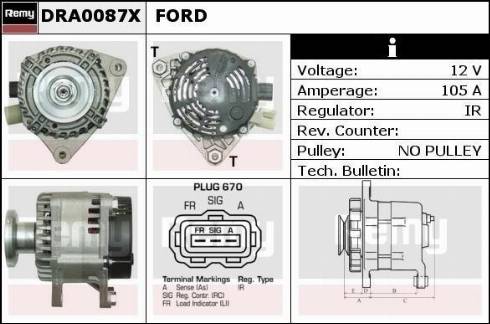 Remy DRA0087X - Alternatore autozon.pro