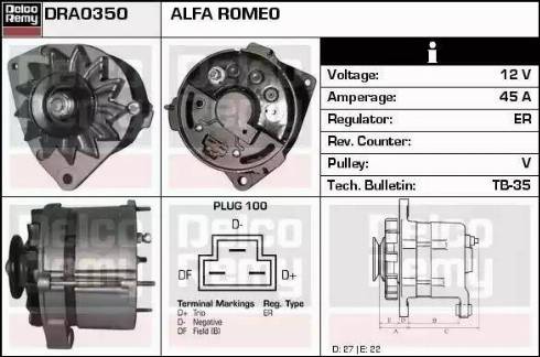 Remy DRA0350 - Alternatore autozon.pro