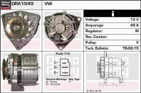 Remy DRA1540 - Alternatore autozon.pro