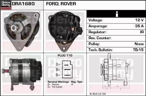 Remy DRA1680 - Alternatore autozon.pro