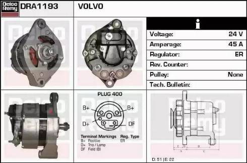 Remy DRA1193 - Alternatore autozon.pro