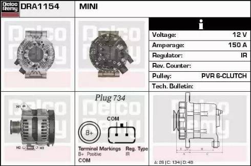 Remy DRA1154 - Alternatore autozon.pro