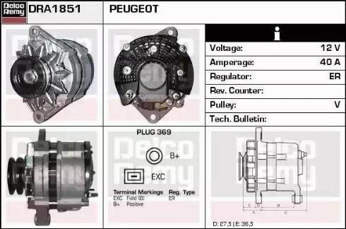 Remy DRA1851 - Alternatore autozon.pro