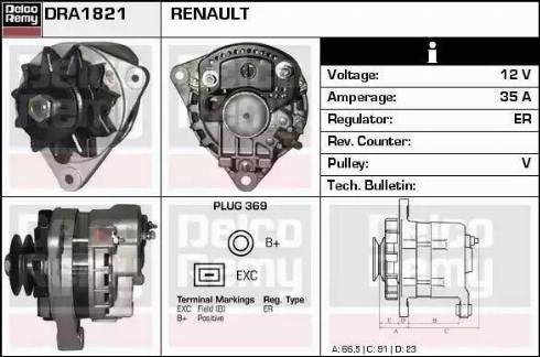 Remy DRA1821 - Alternatore autozon.pro