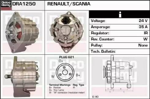 Remy DRA1250 - Alternatore autozon.pro