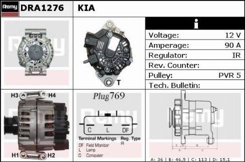 Remy DRA1276 - Alternatore autozon.pro