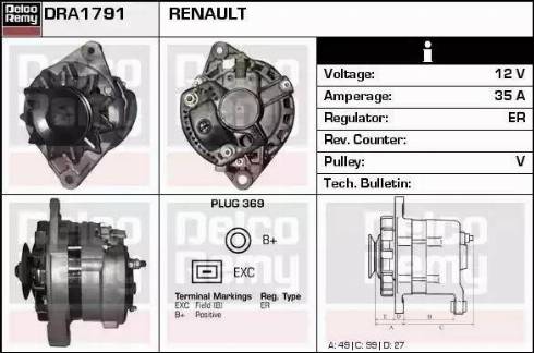 Remy DRA1791 - Alternatore autozon.pro