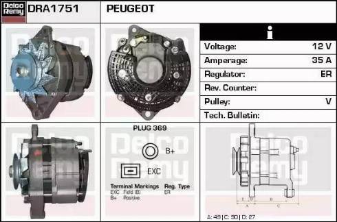 Remy DRA1751 - Alternatore autozon.pro