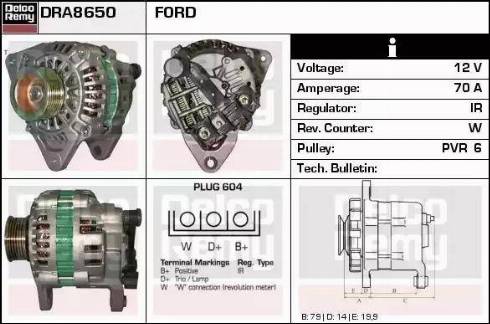 Remy DRA8650 - Alternatore autozon.pro