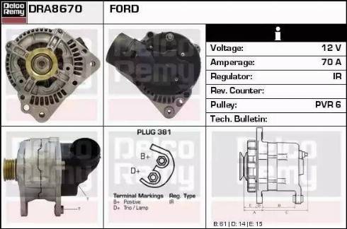 Remy DRA8670 - Alternatore autozon.pro